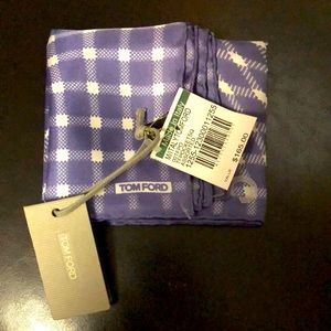 Tom Ford pocket square - purple and silver